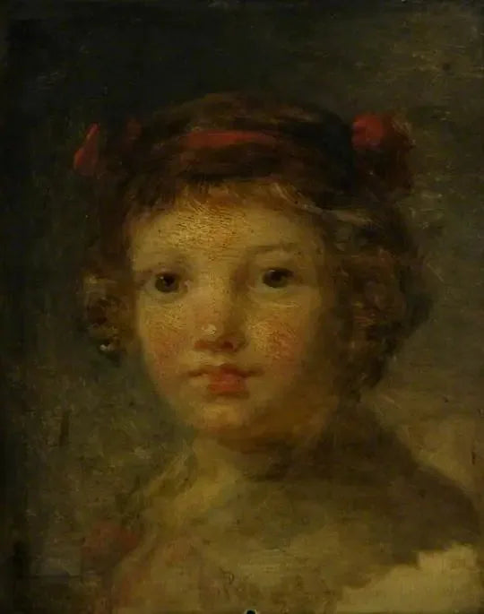 A cabeça de uma criança - Jean-Honoré Fragonard