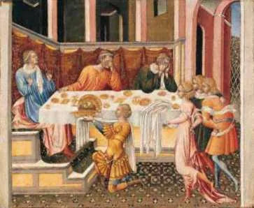 A cabeça de João Batista foi trazida a Herodes. - Giovanni di Paolo