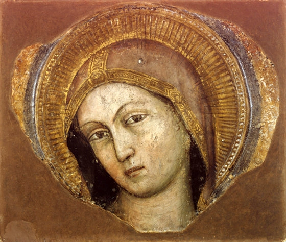 A cabeça da Virgem. - Altichiero da Zevio