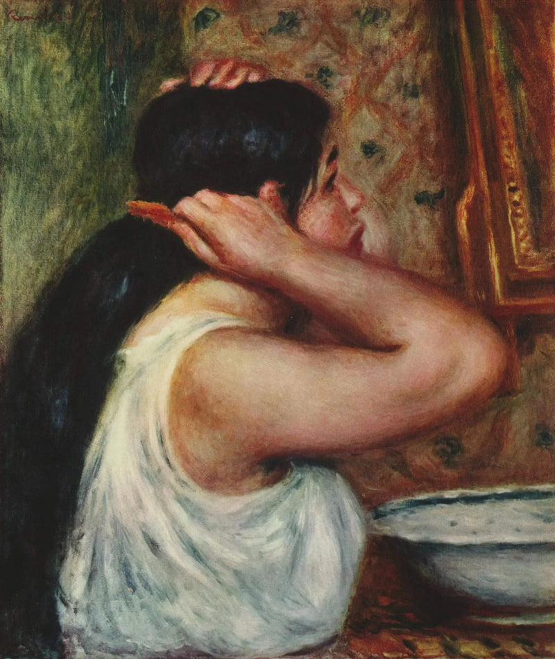 A Toilette: mulher se penteando - Pierre-Auguste Renoir
