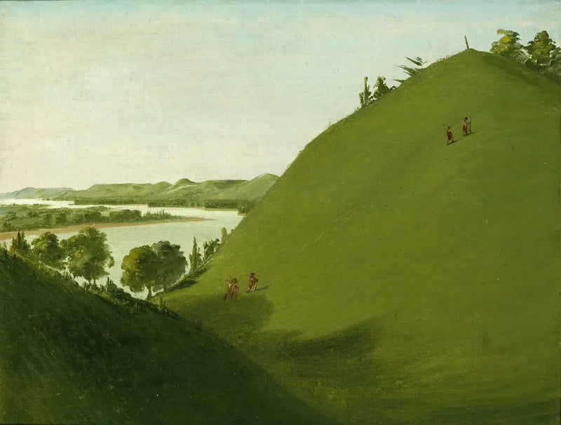 A tumba de Floyd, onde Lewis e Clark enterraram o sargento Floyd em 1804 - George Catlin