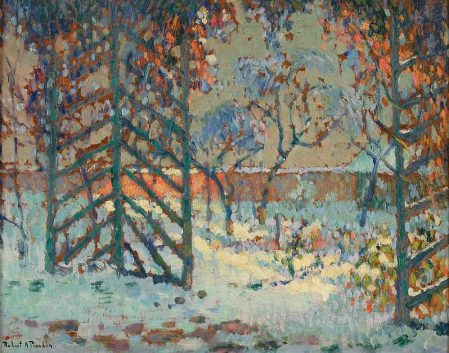 A pérgola sob a neve - Robert Antoine Pinchon