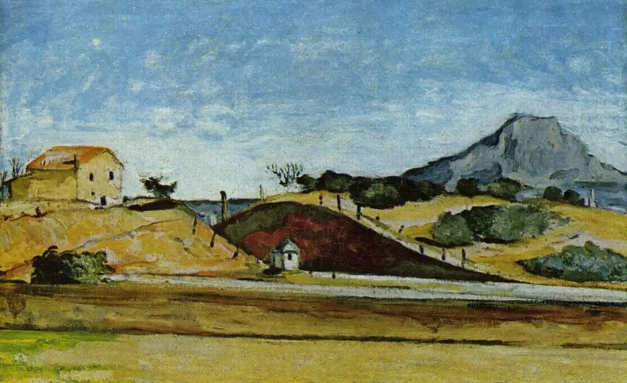 La tranchée avec la Montagne Sainte-Victoire - Paul Cézanne image 1 reproduction réalisée par Alpha Reproduction