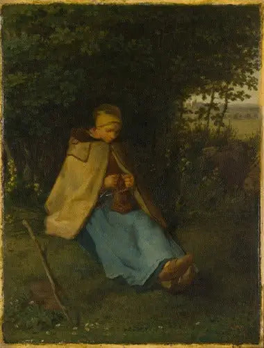 A Tricoteuse - Jean-François Millet
