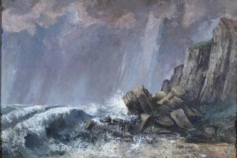 A Tromba, Étretat - Gustave Courbet