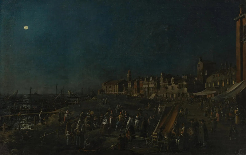 A Vigília Noturna às Margens de Santa Marta - Canaletto
