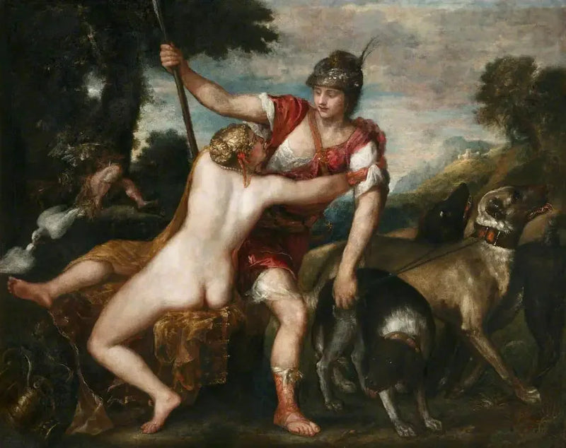 A Vênus e Adônis de Rokeby - Titian