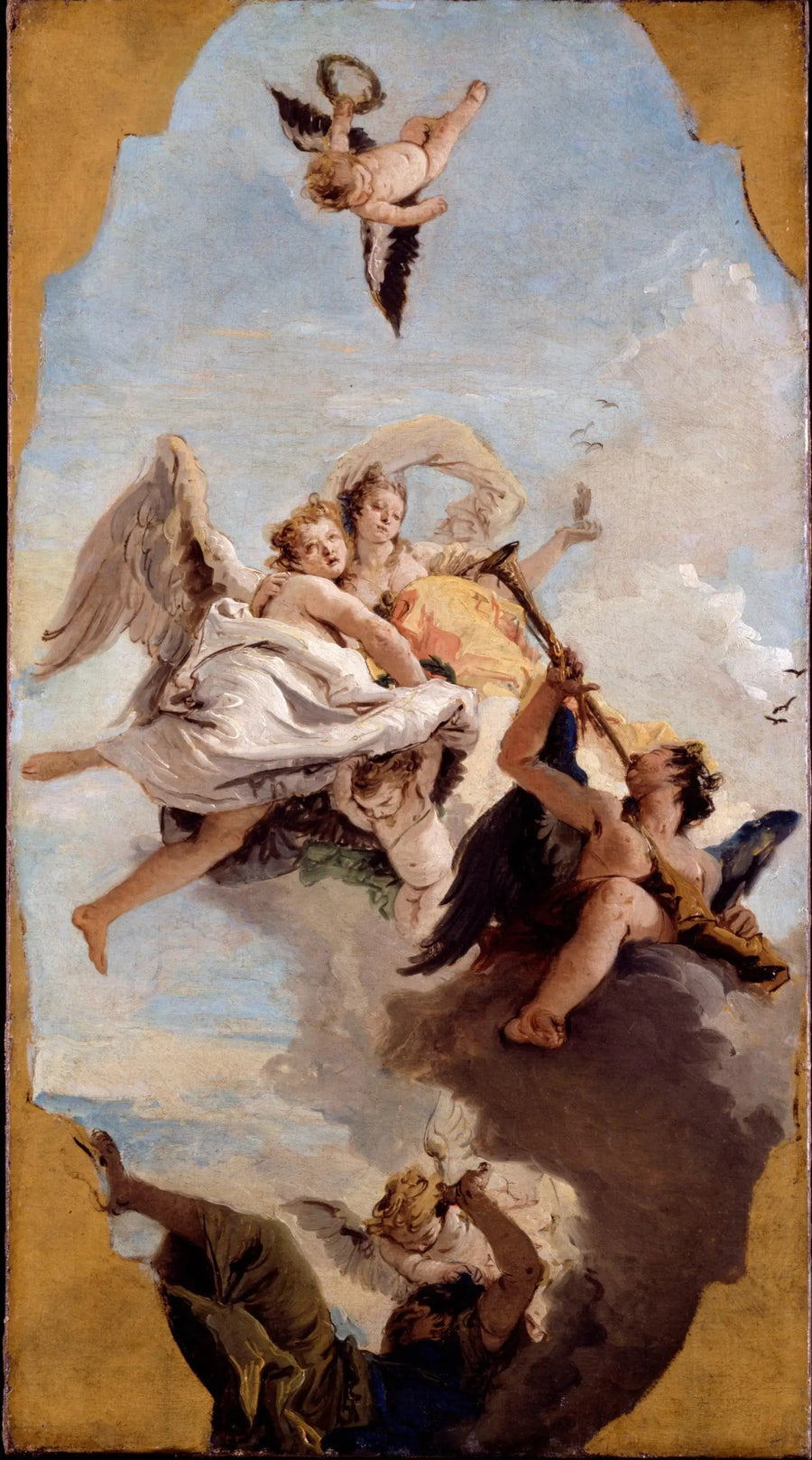 A virtude e a nobreza expulsam a ignorância - Giovanni Battista Tiepolo
