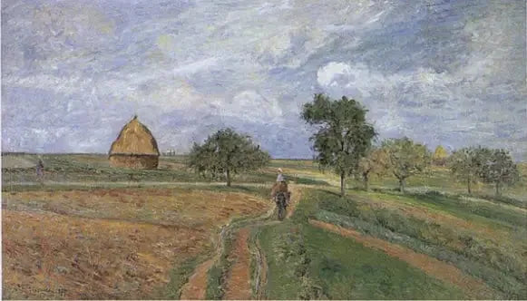 A velha estrada de Ennery a Pontoise - Camille Pissarro