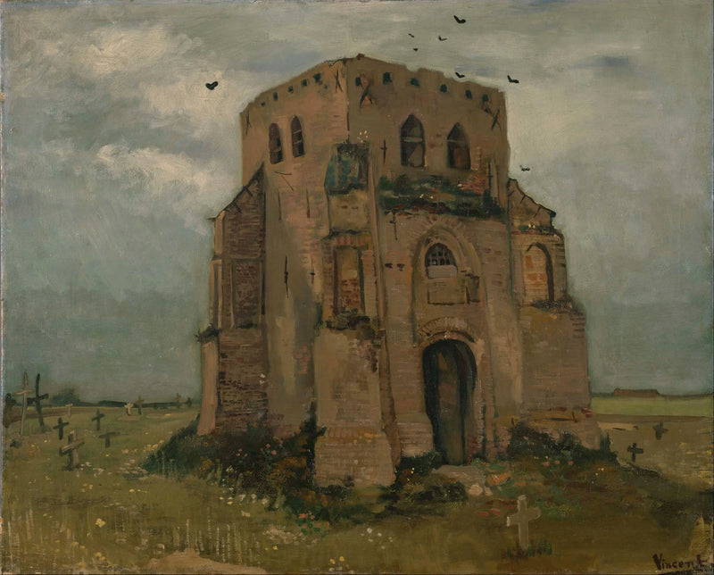 A velha torre do cemitério em Nuenen - Vincent van Gogh