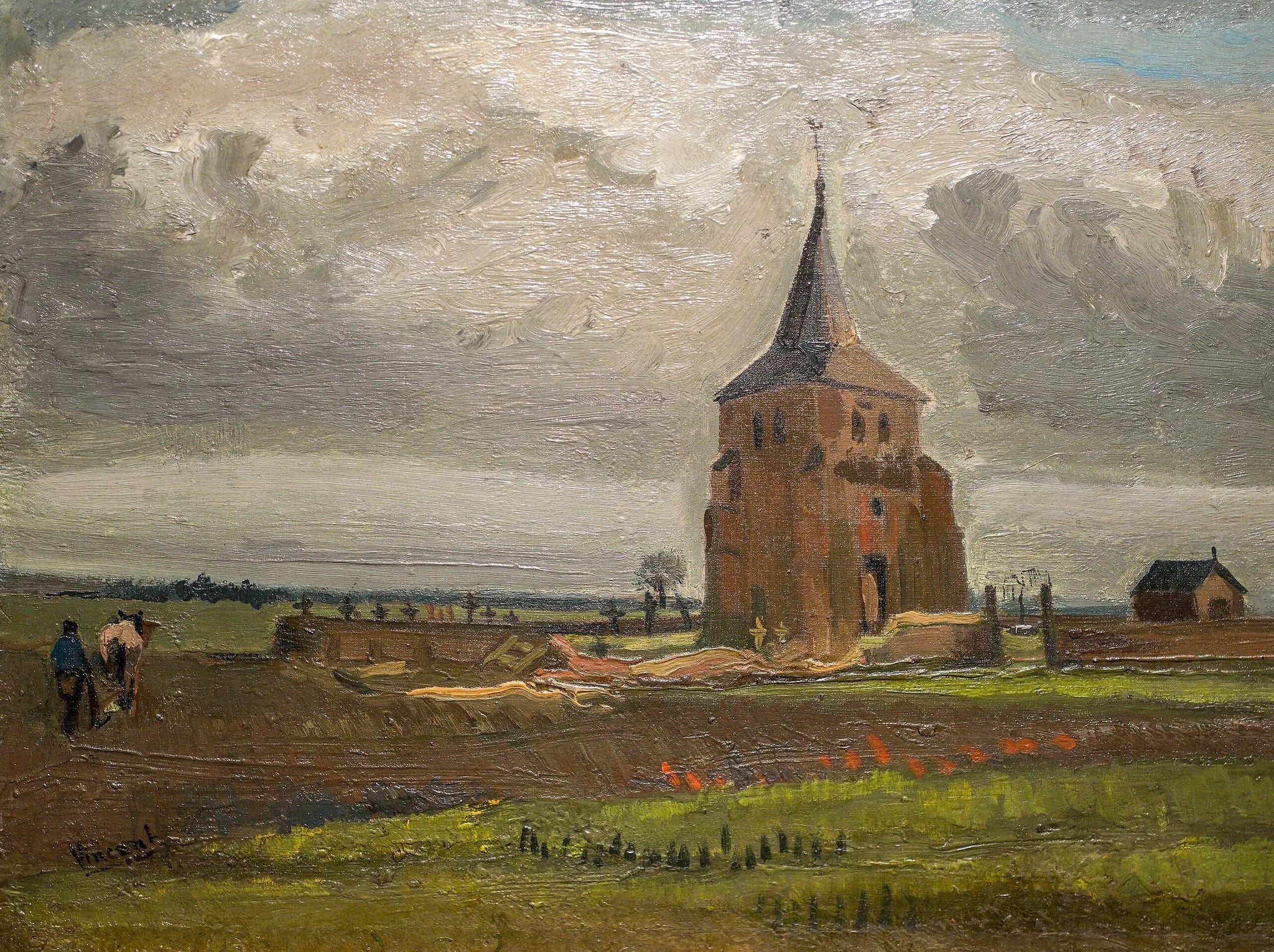 La vieille tour de Nuenen - Vincent van Gogh image 1 tableau peint à l’huile sur toile