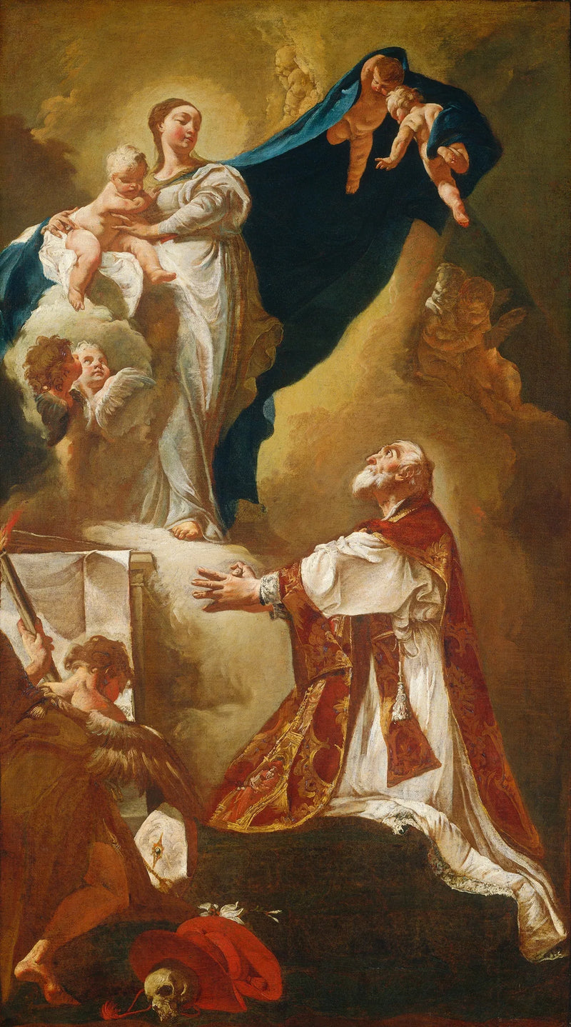 A Virgem com o Menino aparecendo a São Filipe Néri - Giovanni Battista Piazzetta
