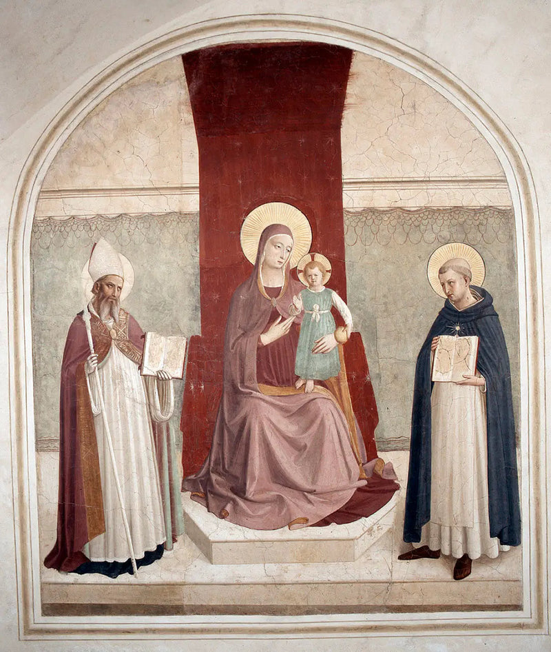 A Virgem com o Menino, Augustin e Thomas - Fra Angelico