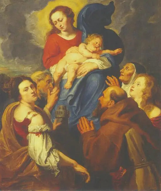 A Virgem com o Menino e cinco santos - Antoine van Dyck