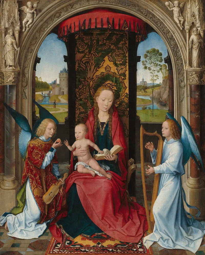 A Virgem com o Menino e Anjos - Hans Memling
