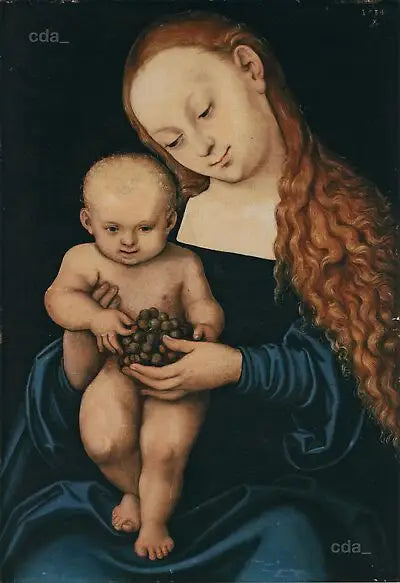A Virgem com o Menino e uvas - Lucas Cranach o Velho