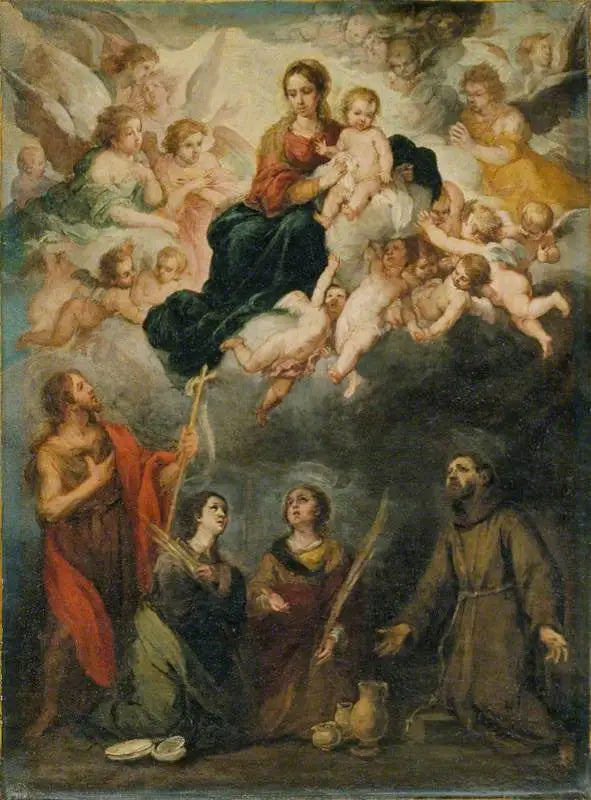 A Virgem com o Menino e santos - Bartolomé Esteban Murillo