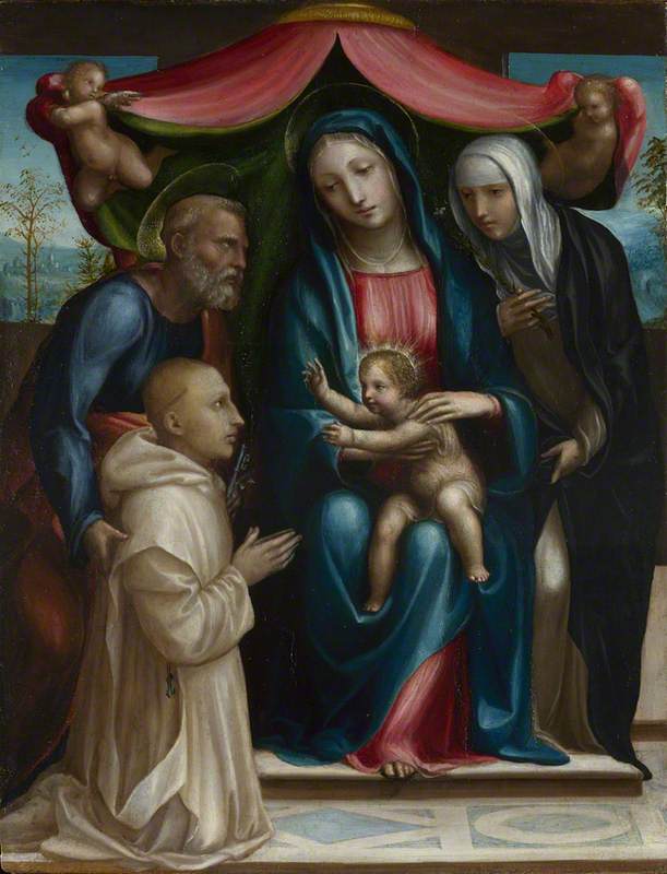 A Virgem com o Menino, santos e um doador - Il Sodoma (Giovanni Antonio Bazzi)