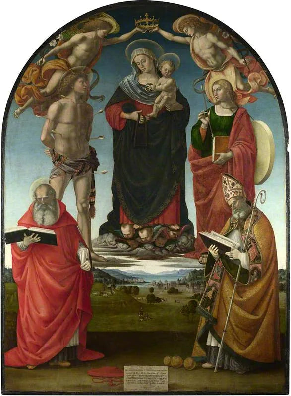 A Virgem com o Menino e santos - Luca Signorelli