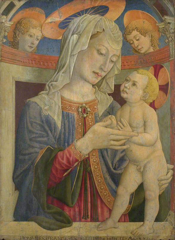 A Virgem com o Menino e dois anjos - Giovanni Francesco da Rimini