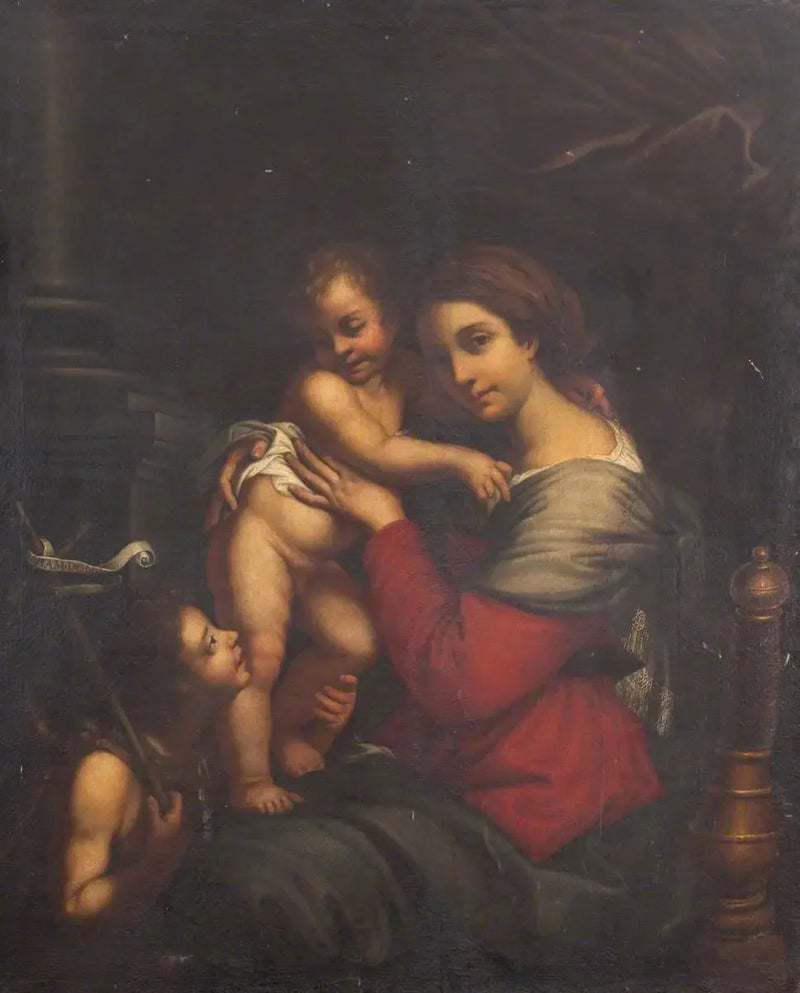 A Virgem com o Menino, com o jovem São João Batista - Pierre Mignard