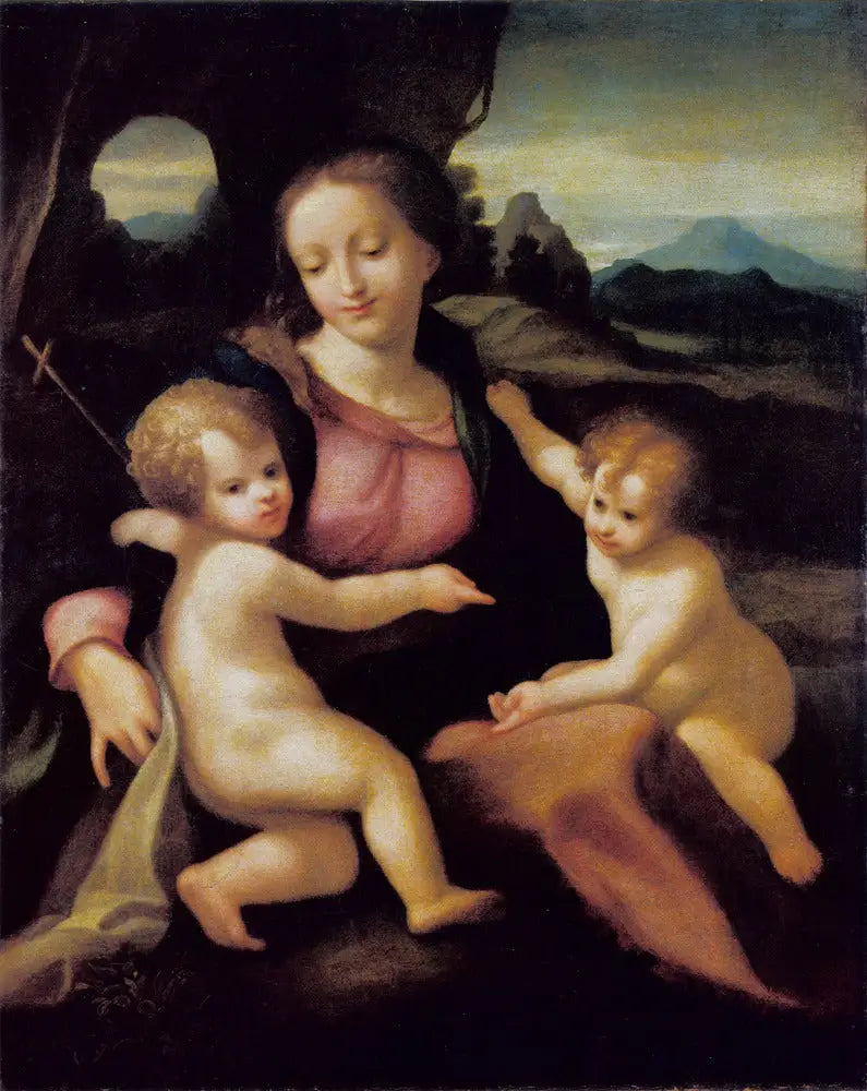 A Virgem com o Menino e o Pequeno São João - Antonio da Correggio