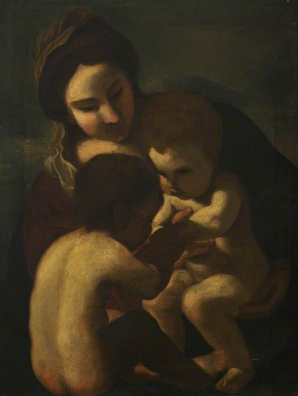 A Virgem com o Menino e o Pequeno São João - Guercino