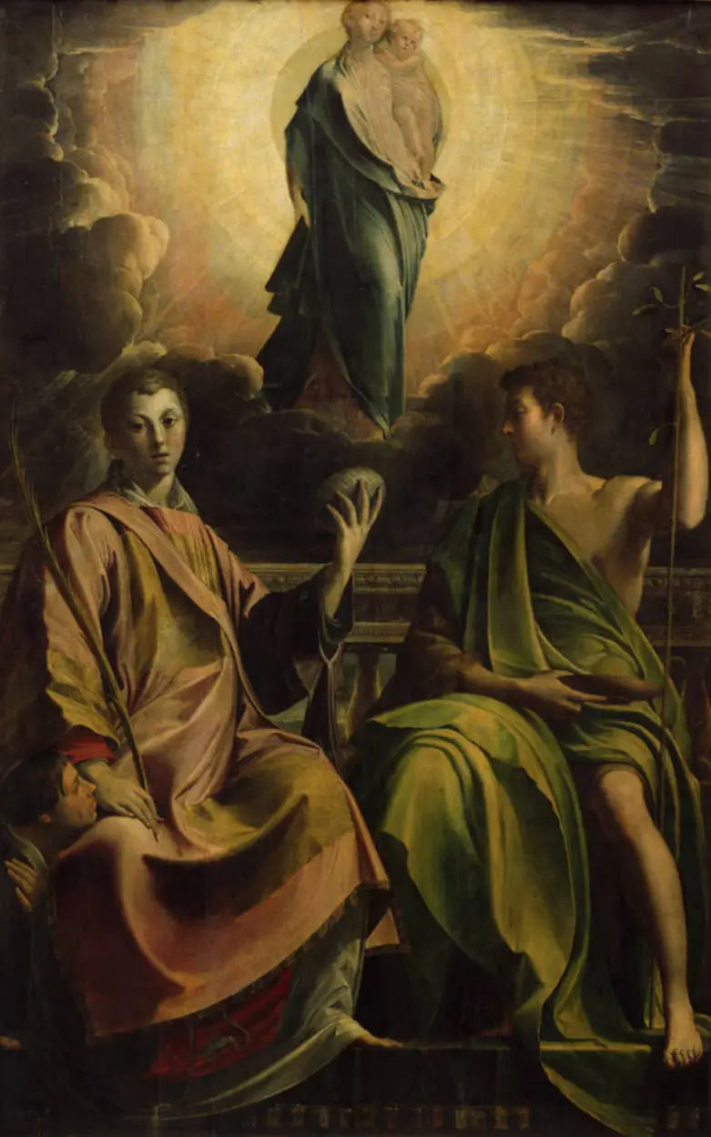 A Virgem com o Menino e os santos Estêvão e João Batista - Parmigianino