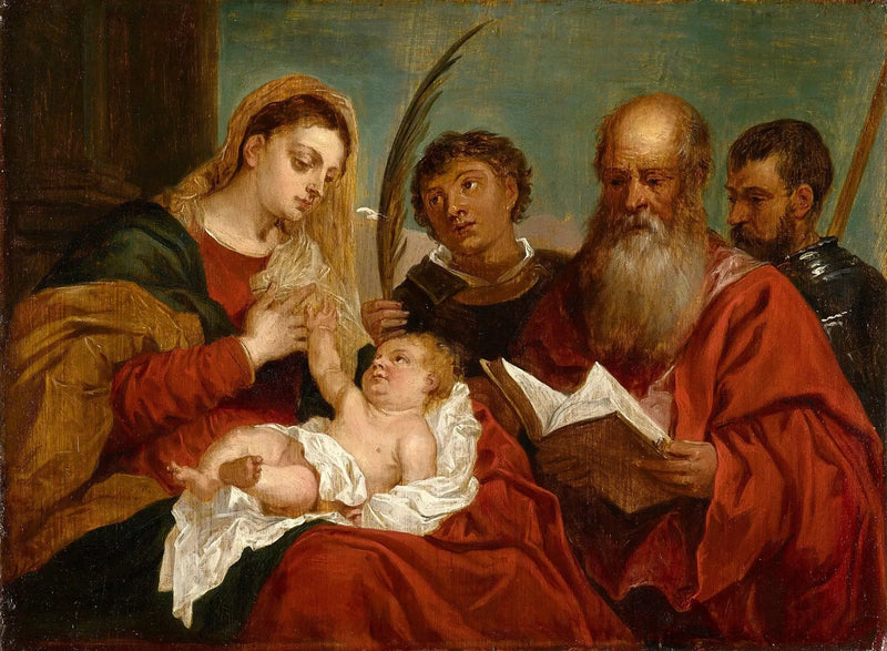 A Virgem com o Menino com os santos Estêvão, Jerônimo e Maurício - David Teniers, o Jovem