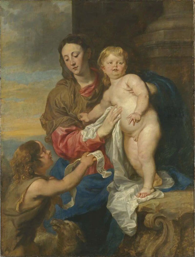 A Virgem com o Menino e o Menino João Batista - Antoine van Dyck