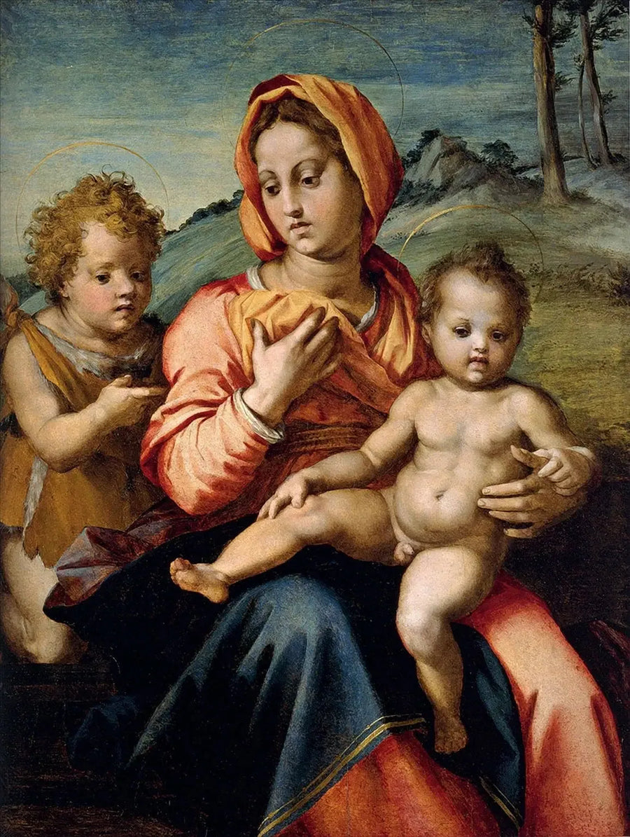 A Virgem com o Menino e São João Batista Criança - Andrea del Sarto