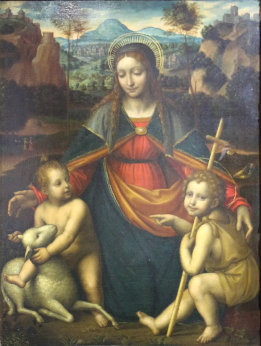 A Virgem com o Menino e São João Batista Criança - Bernardino Luini