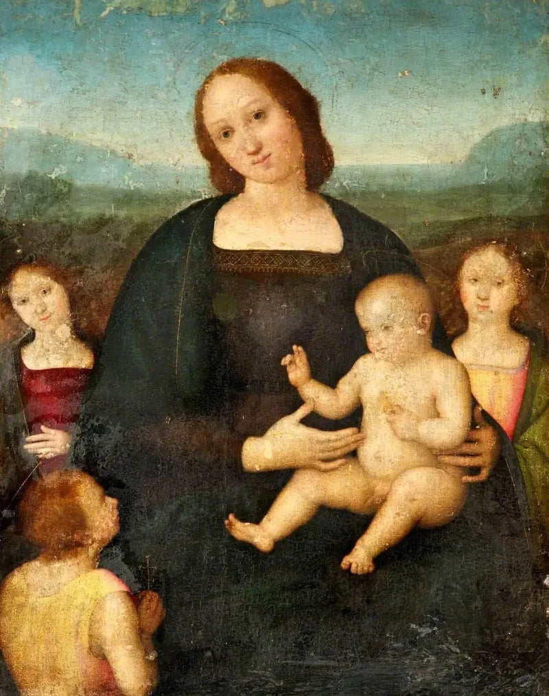 A Virgem com o Menino, São João e dois anjos - Pietro Perugino