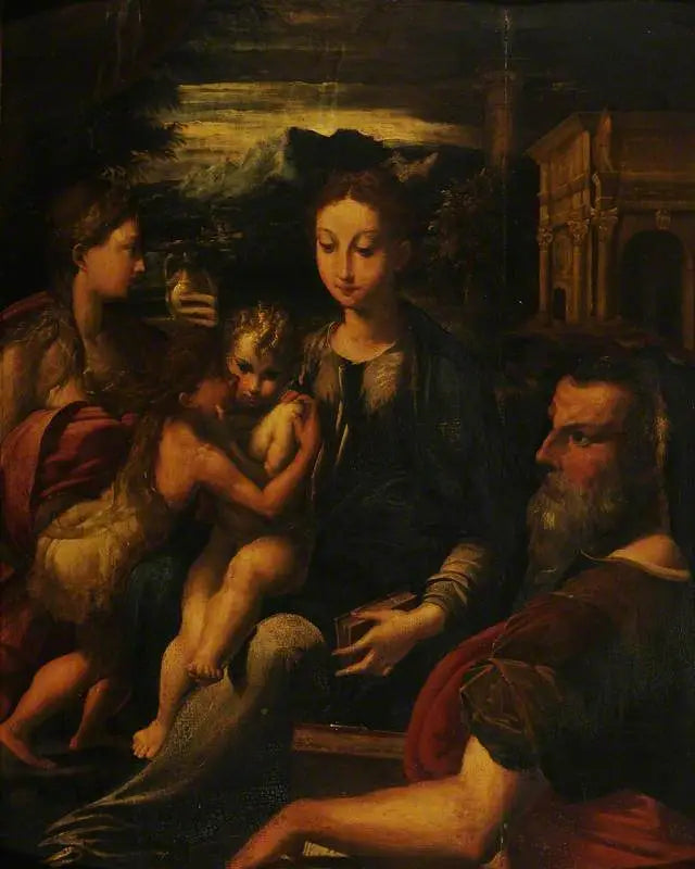 A Virgem com o Menino, São Jerônimo, Madalena e o Pequeno São João - Parmigianino