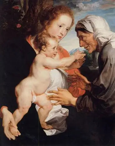 A Virgem com o Menino e Santa Ana - Antoine van Dyck