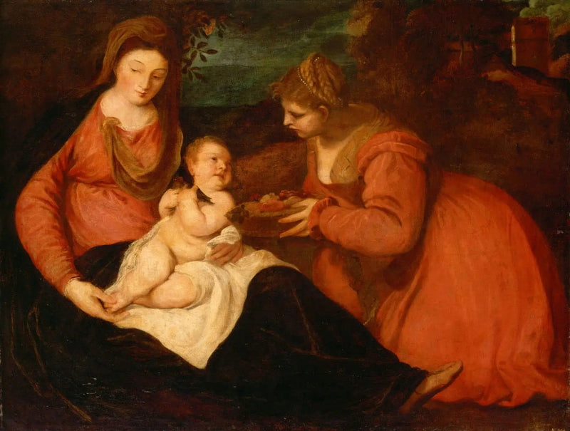 A Virgem com o Menino e Santa Doroteia - Antoine van Dyck