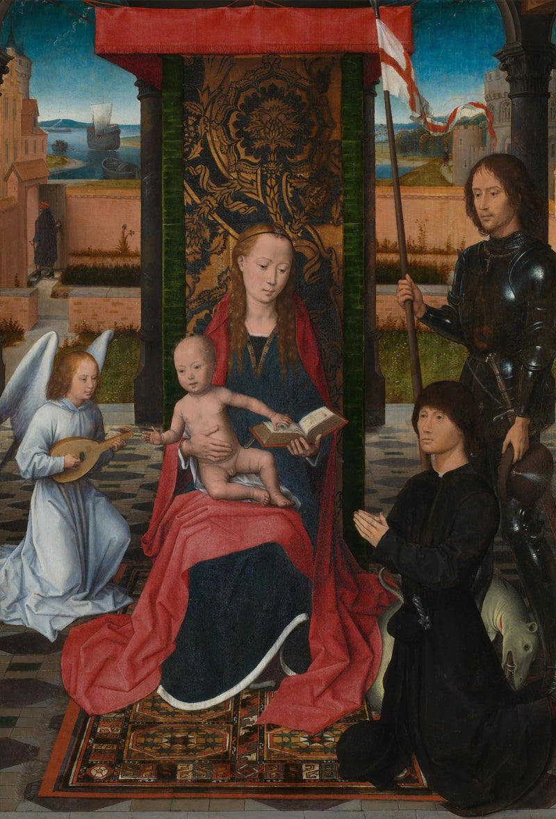 A Virgem com o Menino e um anjo - Hans Memling