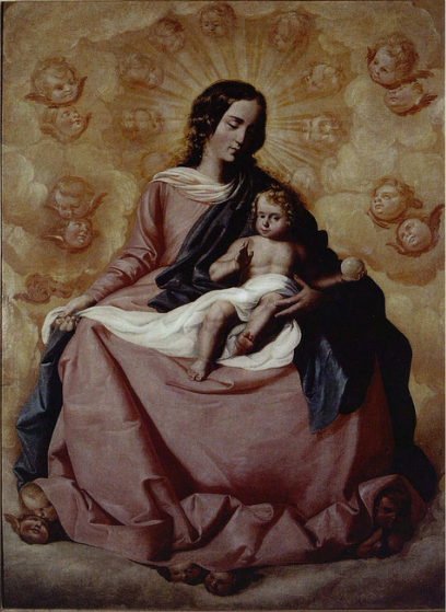 A Virgem com o Menino em glória - Francisco de Zurbarán