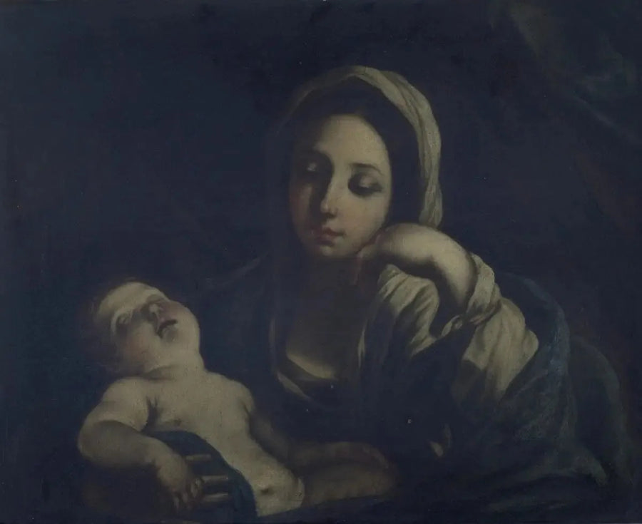 A Virgem com o Menino Dormindo - Guido Reni