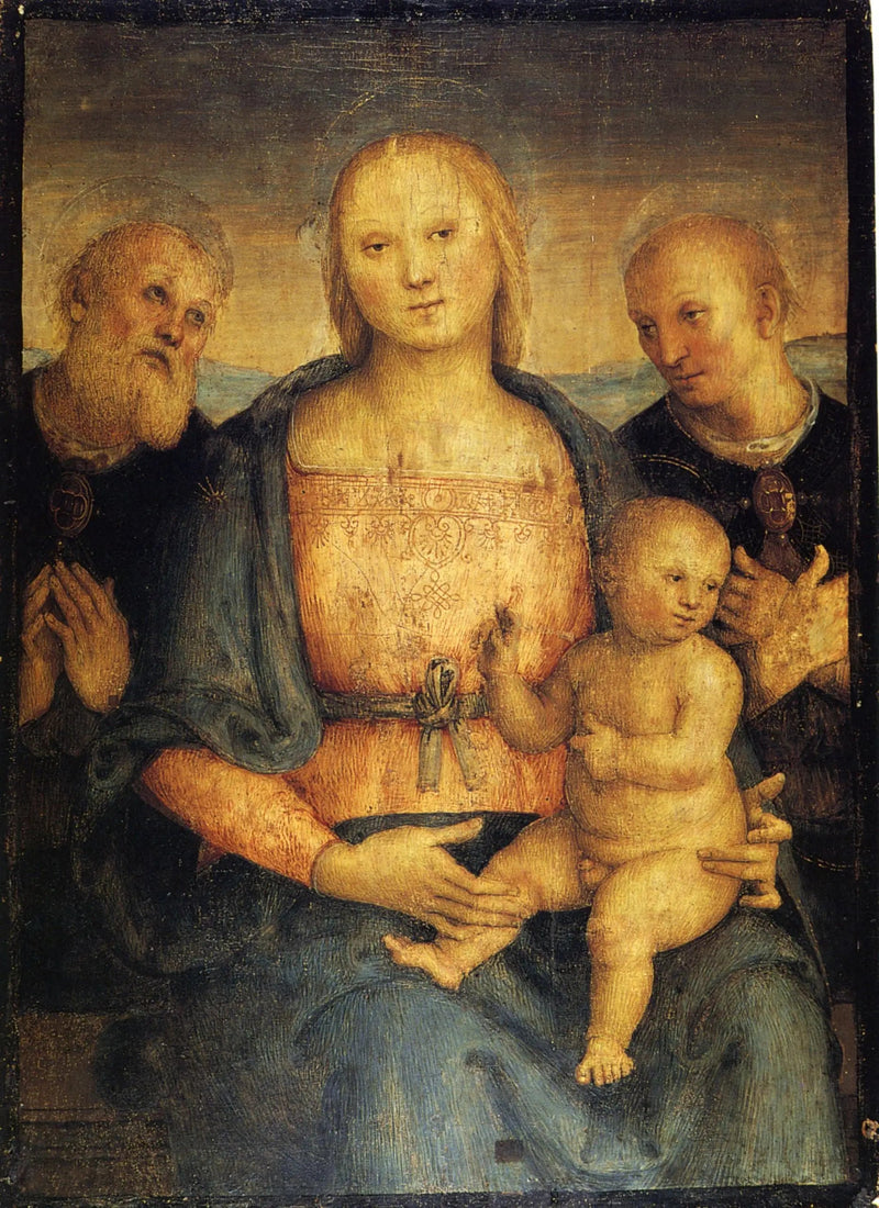A Virgem com o Menino entre os santos Hércules e Constantino - Pietro Perugino