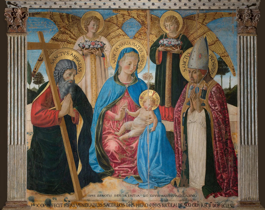 A Virgem com o Menino entre São André e São Prosper - Benozzo Gozzoli