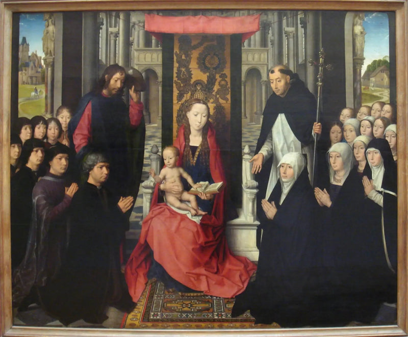 A Virgem com o Menino entre São Tiago e São Domingos - Hans Memling