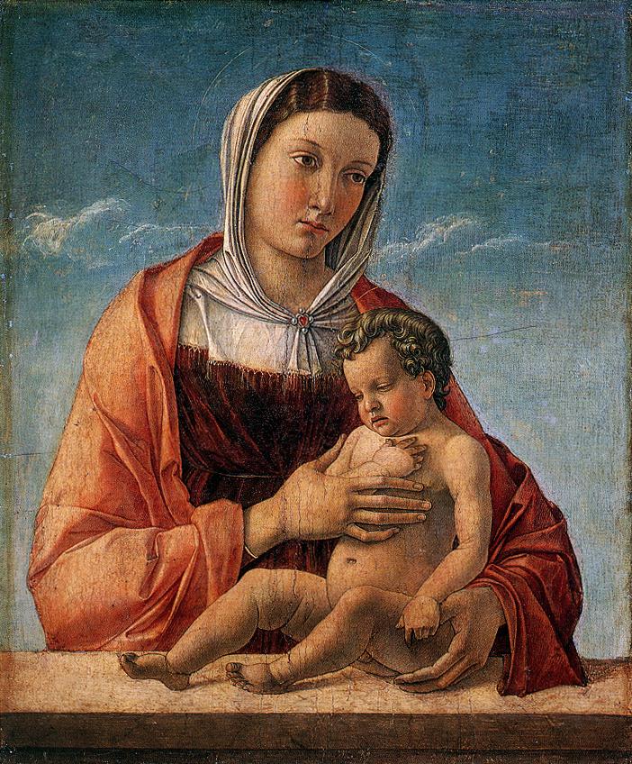 La Vierge à l'Enfant - Giovanni Bellini image 1 copie peinte à la main à l’huile