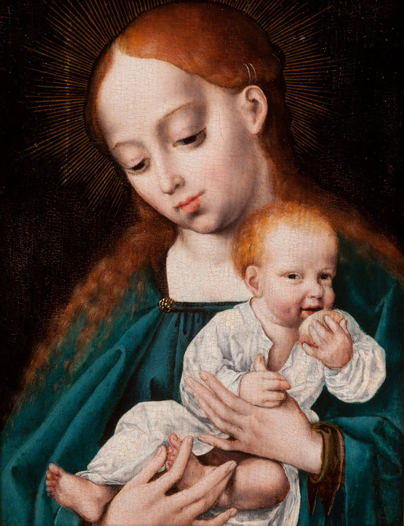 A Virgem com o Menino comendo uma maçã - Joos van Cleve