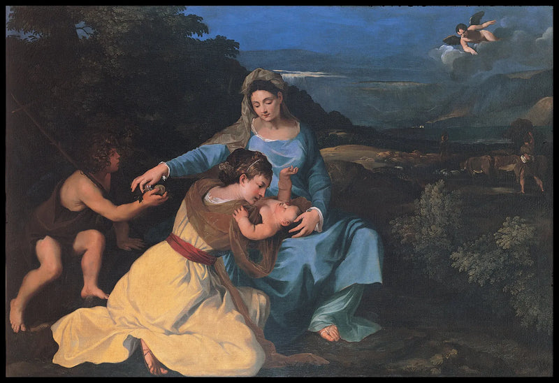 A Virgem com o Menino, Santa Catarina e São João - Pietro da Cortona
