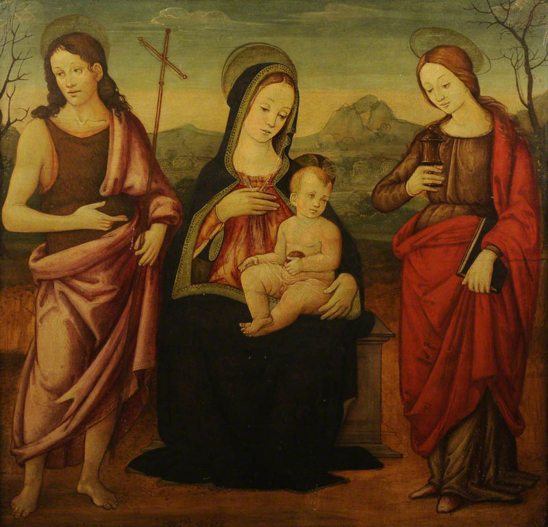 A Virgem com o Menino, São João Batista e Santa Maria Madalena - Francesco Francia