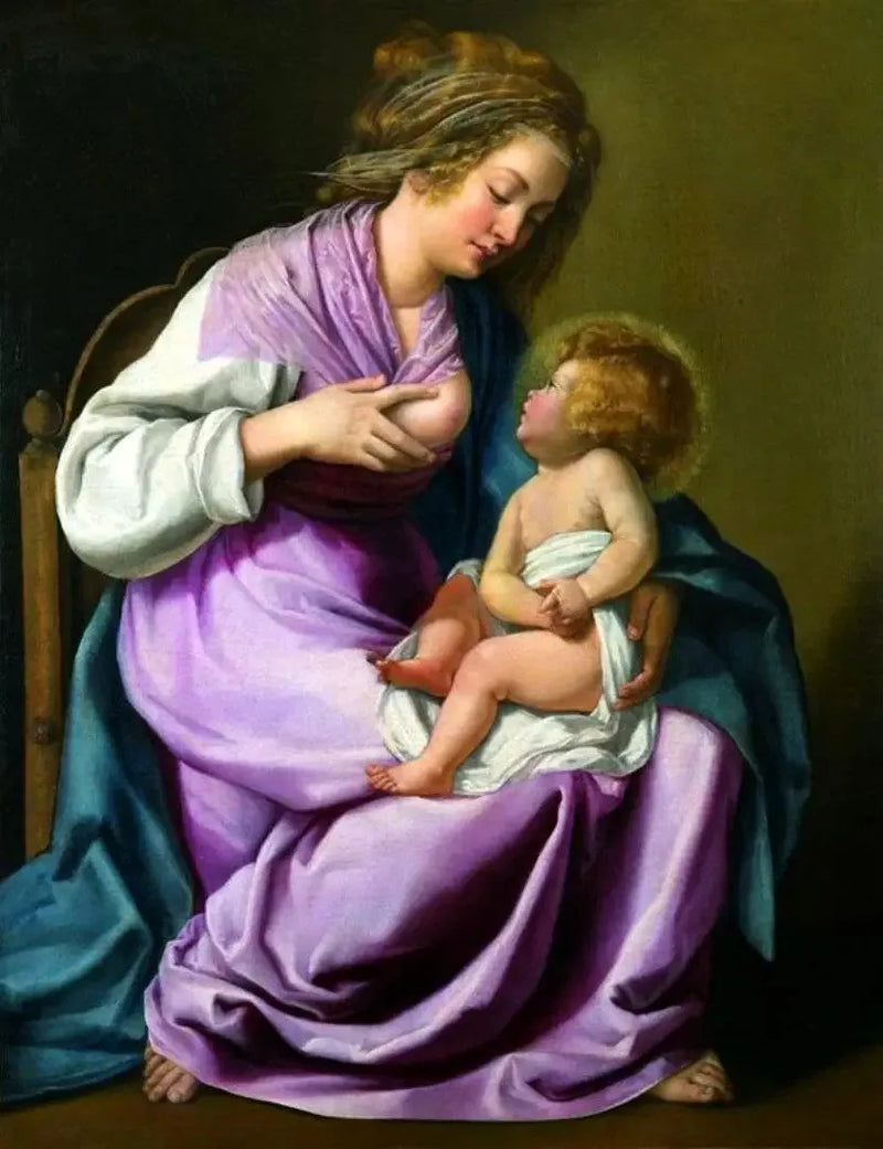 A Virgem amamentando o Menino - Artemisia Gentileschi