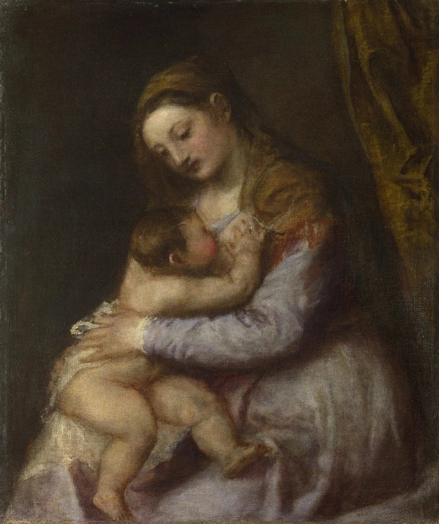 A Virgem amamentando o Menino Jesus - Titian