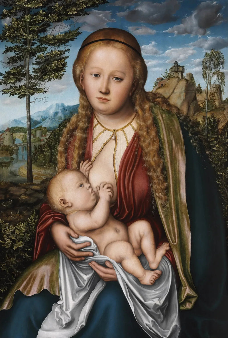 A Virgem amamentando o menino - Lucas Cranach, o Velho