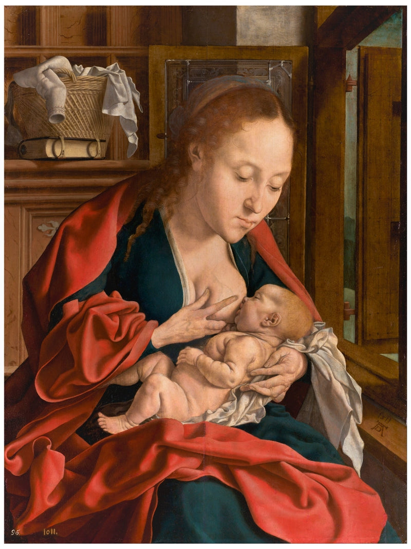 A Virgem amamentando o menino - Marinus van Reymerswale